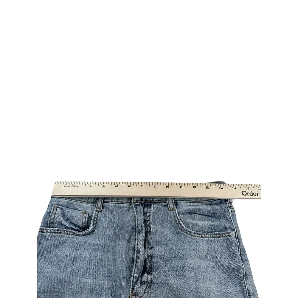 Pilcro Anthropologie High Rise Denim Cutoff Shorts Light Wash Distressed 27 - Picture 2 of 12